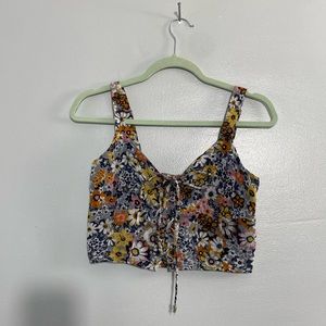 American Eagle women’s crop top floral top size Small